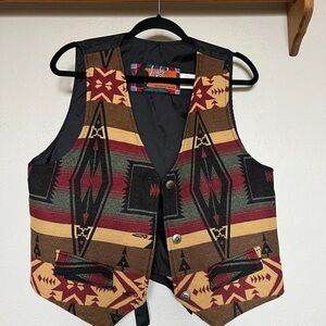 Pendleton style Southwestern Patterned Vest